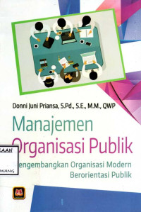 Image of MANAJEMEN ORGANISASI PUBLIK