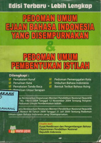 Image of PEDOMAN UMUM EJAAN BAHASA INDONESIA YANG DISEMPURNAKAN